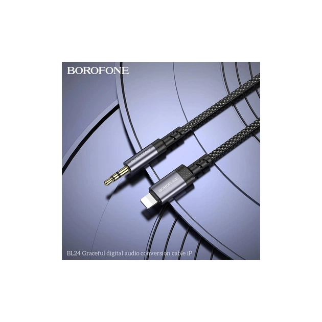 Кабель мультимедійний Lightning to 3.5mm M 1.0m grey BOROFONE (6941991118975) - зображення 9