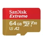 Карта пам'яті SanDisk 64GB microSDXC UHS-I U3 V30 A2 Extreme (SDSQXAH-064G-GN6GN) - зменшене зображення 1