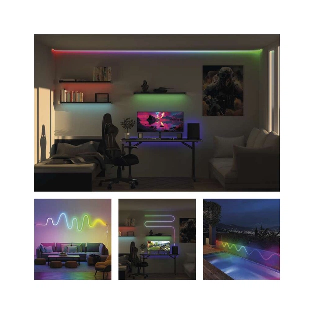 Світлодіодна стрічка EMOS ZPW313I NEON white 3 m 24 Вт RGBIC WiFi (ZPW313I) - зображення 12