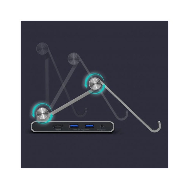 Порт-реплікатор J5create Dock-Station Ipad USB-C 8-in-1 (HDMI/PD/картридер/USB-A/USB-C/Audio) (JTS224-N) - picture 11