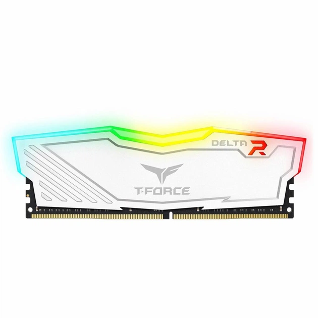 Модуль пам'яті для комп'ютера DDR4 4GB 2666 MHz T-Force Delta White RGB Team (TF4D44G2666HC15B01) - зображення 1