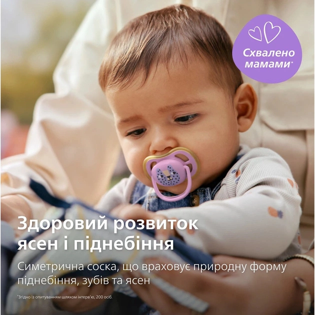 Пустушка Philips AVENT Ultra Air, 6-18 міс., салатово-рожева (SCF087/13) - picture 3