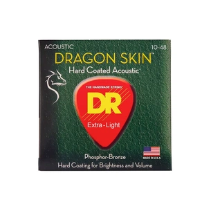 Струни для гітари DR Strings DRAGON SKIN Acoustic - Extra Light (10-48) (DSA-10) зображення 1