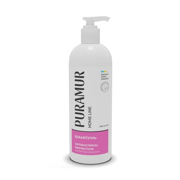 Шампунь для животных Puramur Antibacterial Protection с хлоргексидином 200 мл (4823082434848) - изображение 1