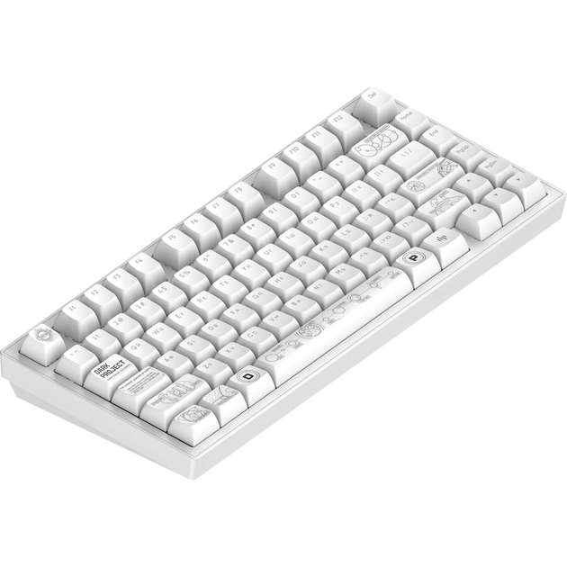 Клавіатура Dark Project ALU81 Terra Nova PBT RGB Mech G3MS Moonstone White (DPKB_NOVA_81_ANSI_WHITE_UA) - зображення 1