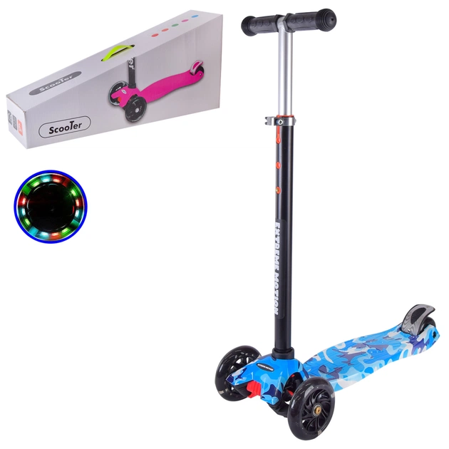 Самокат A-Toys PU, LED аквамарин (SC22073) - зображення 1