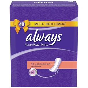 Щоденні прокладки Always Every day Large 48 шт (4015400586302) зображення 1