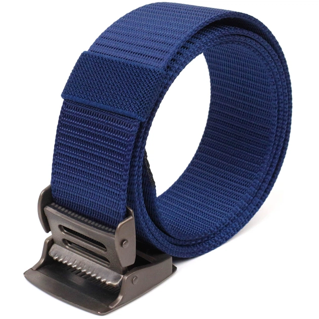 Ремінь Vintage З металевою пряжкою з текстилю Синій (20596) - зображення 6