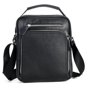 Сумка Vintage Месенджер шкіряна Чорна (20247) зображення 1