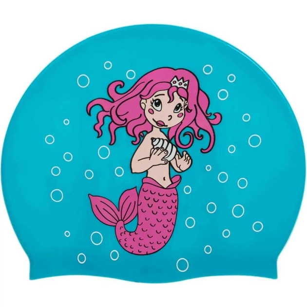 Шапка для плавання Aqua Speed Kiddie 142-Mermaid 1784 блакитний Діт OSFM (5908217617842) - picture 3
