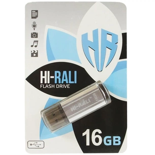 USB флеш накопичувач Hi-Rali 16GB Stark Series Silver USB 2.0 (HI-16GBSTSL) зображення 1