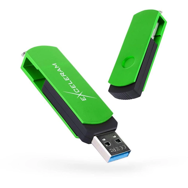 USB флеш накопичувач eXceleram 128GB P2 Series Green/Black USB 3.1 Gen 1 (EXP2U3GRB128) - зображення 1