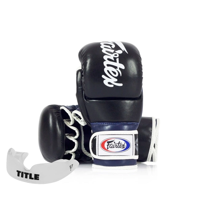 Рукавички для MMA Fairtex FGV18 Black/Blue XL (FGV18_XL_Black/Blue) - зображення 1