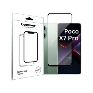 Скло захисне BeCover Poco X7 Pro Black (713415) зображення 1