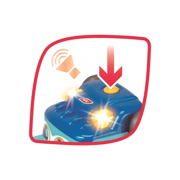 Спецтехніка Dickie Toys Вантажівка АВС "Тедді" зі звук. та світл. ефектами, з причепом та машинкою, 60 см (4119002) - picture 11