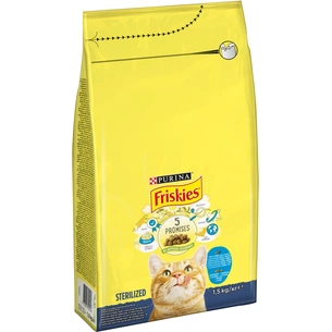 Сухий корм для кішок Purina Friskies Sterile з лососем і овочами 1.5 кг (7613033002458) зображення 1