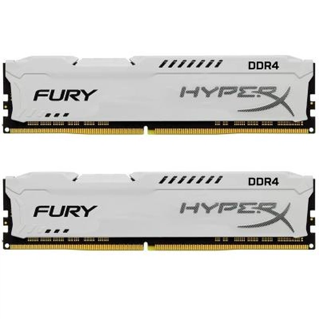 Модуль пам'яті для комп'ютера DDR4 16GB (2x8GB) 2666 MHz HyperX Fury White Kingston Fury (ex.HyperX) (HX426C16FW2K2/16) - зображення 1