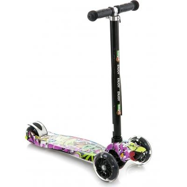 Самокат BabyHit Enjoy Graffiti Violet (30155) - изображение 1