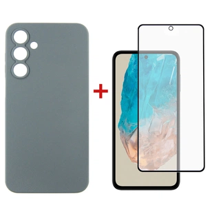 Чохол до мобільного телефона Dengos Samsung Galaxy M35 5G Carbon + glass Grey (DG-KM-101) зображення 1