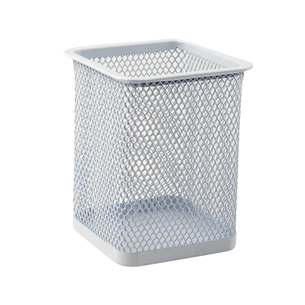 Підставка для ручок Axent для ручок квадратна 80х80х100 мм металева біла (2111-21-A) изображение 1