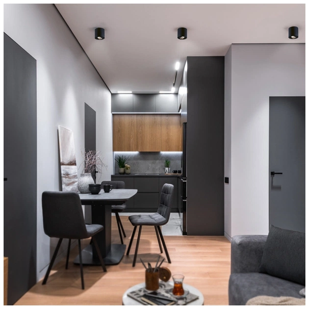 Світильник точковий Videx під лампу GU10 накладний Чорний (VL-SPF12A-B) - picture 5