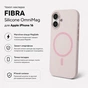 Чохол до мобільного телефона BeCover FIBRA Silicone OmniMag Apple iPhone 16 Light Pink (716229) - зменшене зображення 3