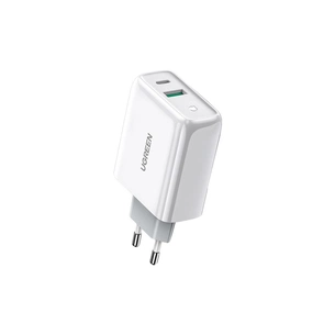 Зарядний пристрій Ugreen CD170 36W USB + Type-C Charger (White) (60468) зображення 1