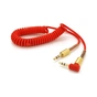 Кабель мультимедийный 3.5mm M to 3.5mm M 1.5m 90° corner red Voltronic (YT-AUXSGJ(M)/(M)-1.5-R) - уменьшенное изображение 2