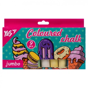 Крейда Yes кольорова Sweet Cream 9 шт JUMBO (400504) зображення 1