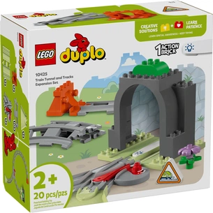 Конструктор LEGO DUPLO Town Додатковий набір. Залізничний тунель і колії (10425) зображення 1