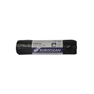 Пакети для сміття Buroclean чорні 160 л 10 шт. (4823078910677) зображення 1