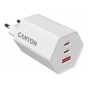 Зарядний пристрій Canyon HEXAGON 65 GaN 65W 2xPD 1xQC EU White (CND-CHAHEX65W) - зменшене зображення 4