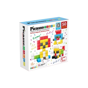 Конструктор Picasso магнітний Tiles Building Cubes 50 деталей (817338023645) зображення 1