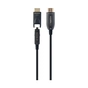Кабель мультимедійний HDMI to HDMI 20.0m AOC V.2.0, 4K 60Hz Gold Cablexpert (CCBP-HDMID-AOC-20M) - зменшене зображення 1