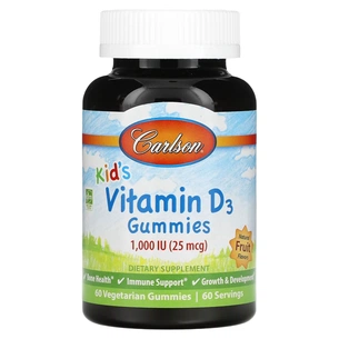 Вітамін Carlson Вітамін D3 Дитячий, 1000 МО, смак фруктів, Kid's Vitamin D3 (CAR-49430) зображення 1