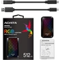 Накопичувач SSD USB 3.2 512GB ADATA (ASE900G-512GU32G2-CBK) - зменшене зображення 3