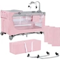 Ліжечко Kinderkraft манеж з пеленатором Leody Pink (5902533917945) - зменшене зображення 1