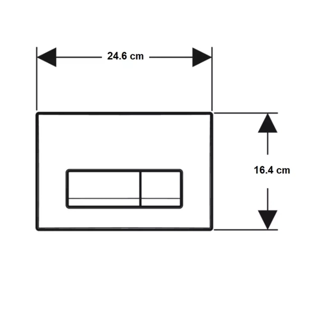 Панель змиву Geberit Delta50 Black matt (115.119.14.1) - picture 3