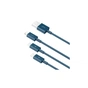 Дата кабель USB 2.0 AM to Lightning + Micro 5P + Type-C 1.5m 3.5A blue Baseus (CAMLTYS-03) - уменьшенное изображение 3