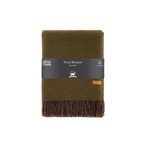 Плед Ardesto Leonardo Doubleface 100% вовна 140x200 см хакі-шоколад (ART0402LD) зображення 1