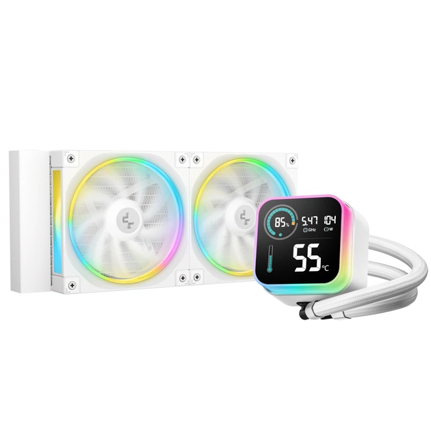 Система жидкостного охлаждения Deepcool LQ240 White (R-LQ240-WHDSMC-G-1) - изображение 1