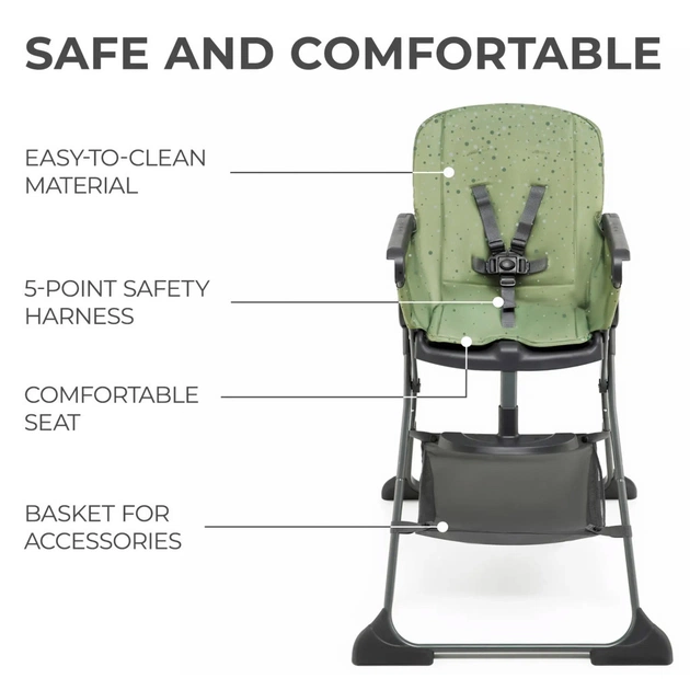 Стілець для годування Kinderkraft Foldee Green (5902533922444) - picture 9