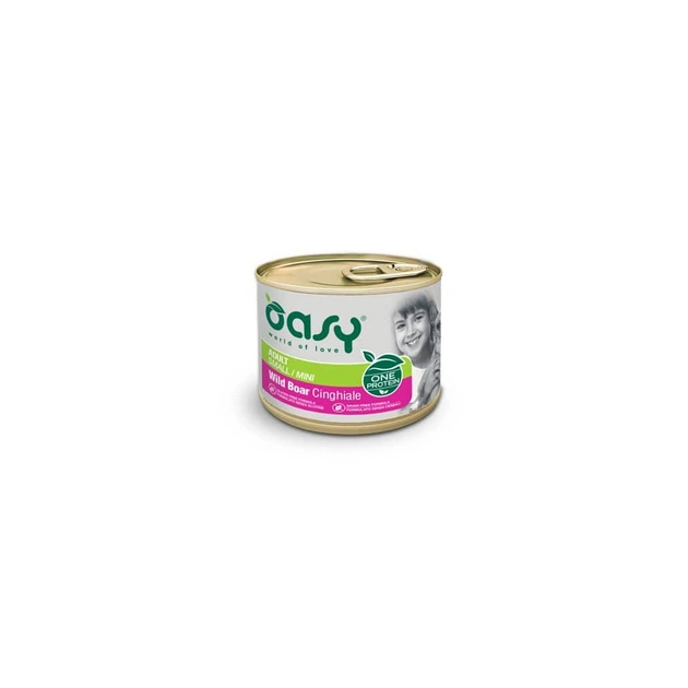 Консерви для собак OASY One Animal Protein ADULT Small/Mini з диким кабаном 200 г (8053017349589) - зображення 1