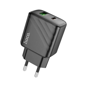 Зарядний пристрій HOCO CS23A 1xUSB-C PD30W + 1xUSB QC3.0 black (6942007609944) зображення 1