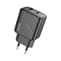 Зарядний пристрій HOCO CS23A 1xUSB-C PD30W + 1xUSB QC3.0 black (6942007609944) - зменшене зображення 1