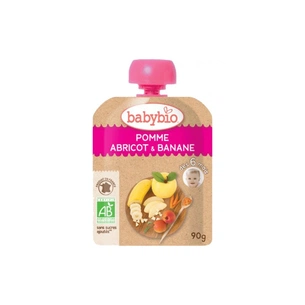 Дитяче пюре BabyBio органічне з яблука, абрикоса та банану 90 г (3288131540023) зображення 1
