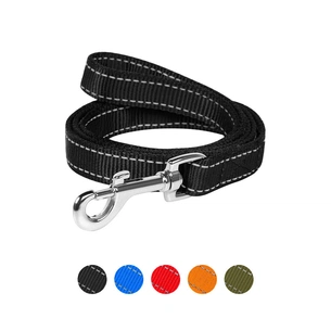 Повідець для собак Dog Extreme з нейлону подвійний Ш 20 мм Д 122 см чорний (42981) зображення 1