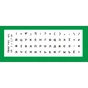 Наклейка на клавіатуру BestKey мініатюрна прозора, 56, чорний (BKm3BlTr) - зменшене зображення 1
