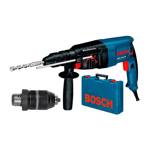 Перфоратор Bosch GBH 2-26 DFR + патрон SDS + кейс + набір SDS plus (0.615.990.L2T) - изображение 1