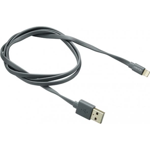 Дата кабель USB 2.0 AM to Lightning 1.0m MFI flat Dark gray Canyon (CNS-MFIC2DG) зображення 1